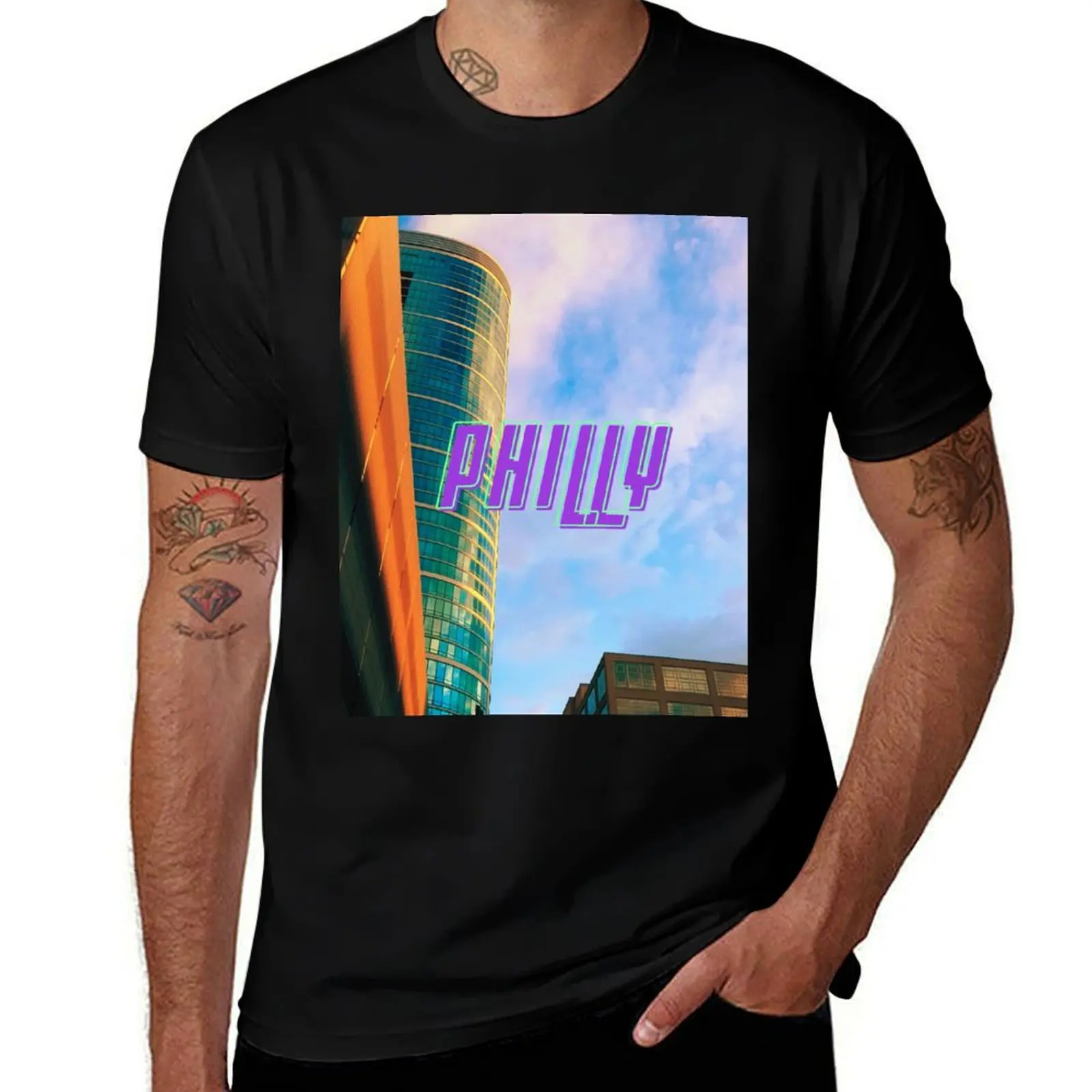 Sunset In Market Street Philly T-Shirt Fitness Quick Dry Short Sleeve Top T-Shirt