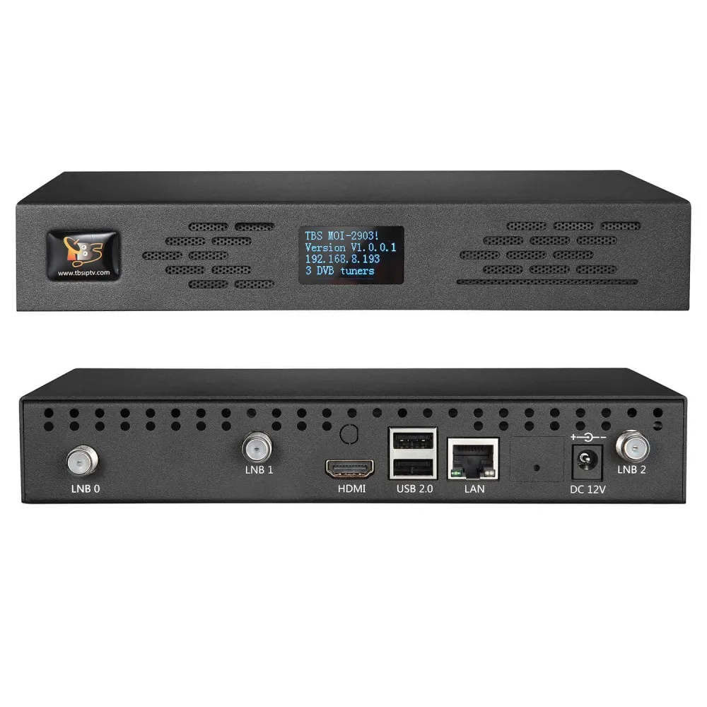 TBS2903 MOI Plus 3 X DVB-S2/S to IP Gateway Mini Server for Transfer Free Satellite  TV Channels to IP Streams view 2