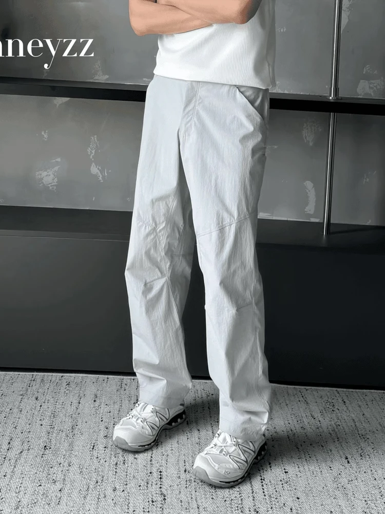 

American Sle Qui Dry Nylon Men's Summer Lightweight Deconstructed Cool Feeling Cargo Pants Loose Straight Casual Trousers