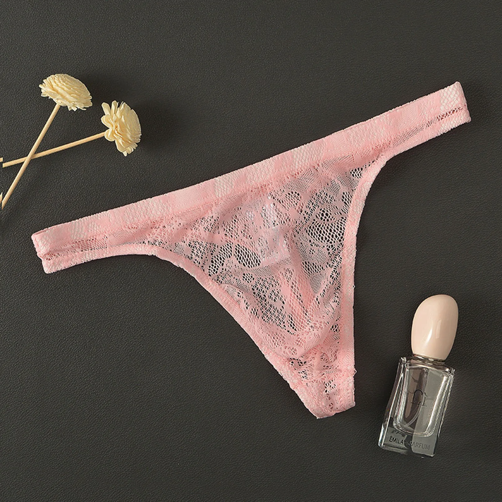 남성 레이스 속옷 남성용 레이스 투명 끈 팬티 얇은 섹시 속옷 매혹적인 T팬츠 메쉬 통기성 좋은 스낵