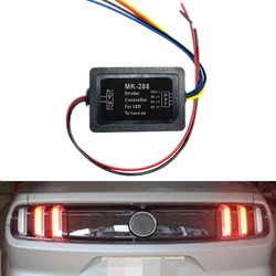 3-Step Sequential Dynamic Chase Flash Module Boxes For Car Ford Mustang Tail Lamp Front Rear Turn Signal Light Accessories