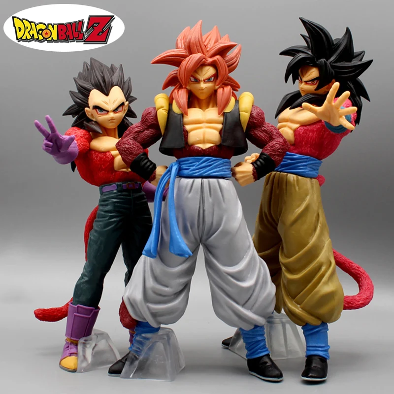 Dragon Ball GT Super Saiyan 4 Anime Figure Goku Vegeta Gogeta SSJ4 Figurine PVC Statue Action Figures Model Collection Toy Gifts