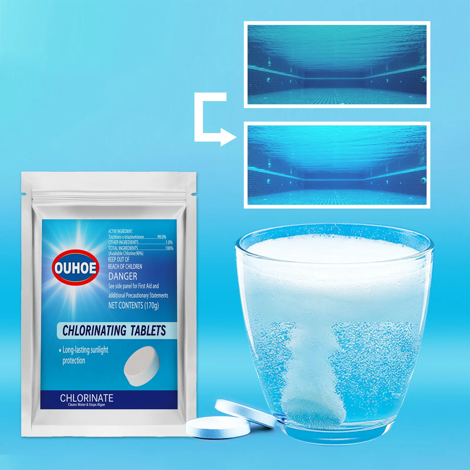 

Swimming Pool Deodorizing Effervescent Tablets Garden Water Spa Tubs Massage Pool Remove Odor Cleaner Pool Cleaning Accessories