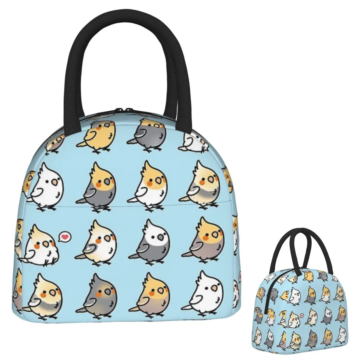 

Коллекция Chubby Cockatiel, сумки для обеда, изолированная коробка для бенто, водонепроницаемая сумка для обеда, сумки для пикника, термосумка для женщин и детей, работа