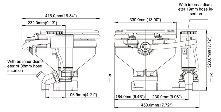 Marine Self-priming Electric Toilet Sewage Pump Toilet Marine Accessories for Boat Yacht Ship RV view 2