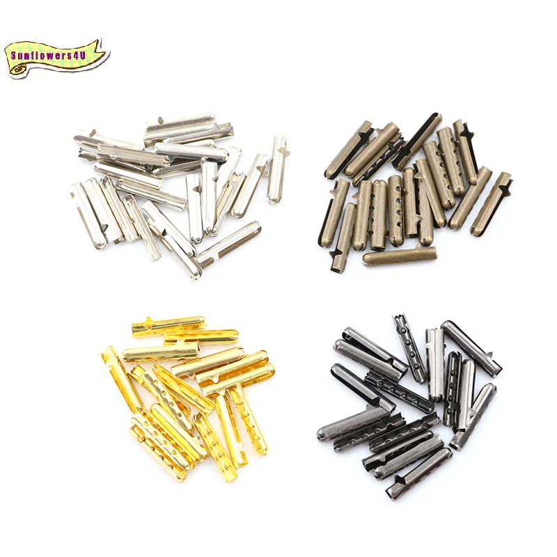 Shoelace Head  50Pcs Durable Metal Tips for DIY Shoelaces Repair Rope Head Clips Sneakers Accessories