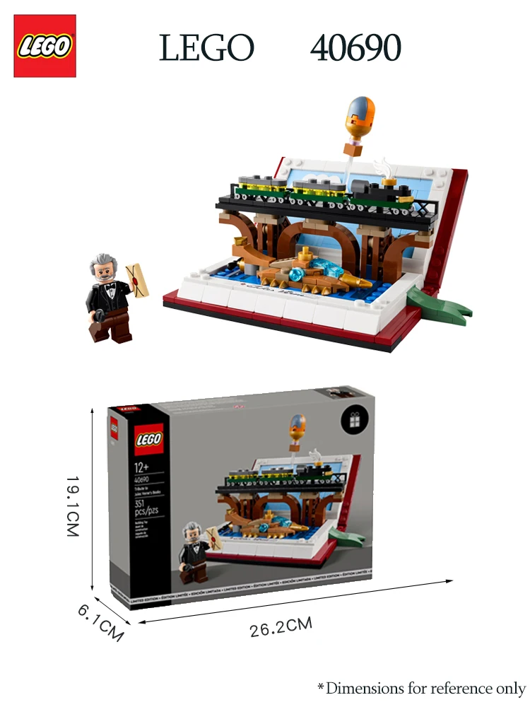 LEGO 40690 Tribute to Jules Verne\'s Books Set,Creator Imagination Library