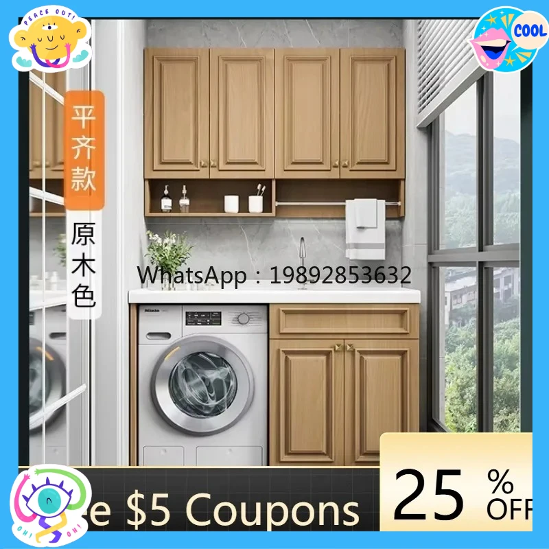 

AA solid wood washing machine cabinet combination integral washing machine cabinet significant other corner cutting