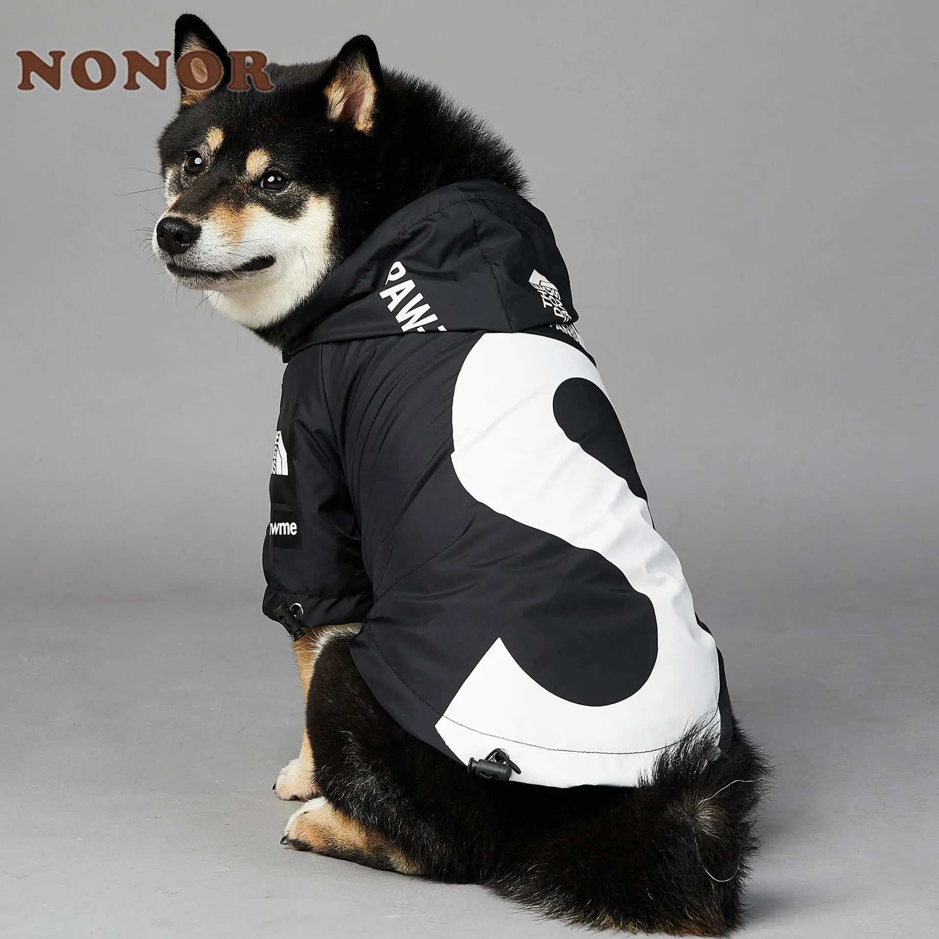 NONOR Pet Dog Waterproof Raincoat Jacket Jumpsuit  Fashion  Reflective Rain Coat Hooded Dogs Clothing For Small Dogs  Supplies