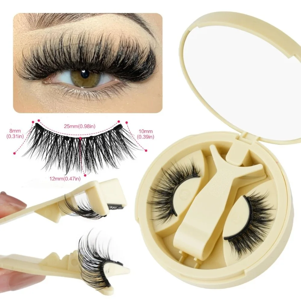 with Magnets Magnetic False Eyelashes 5-12MM Light Weight Fake Eyelashes with Applicator Reuable Easy to Wear