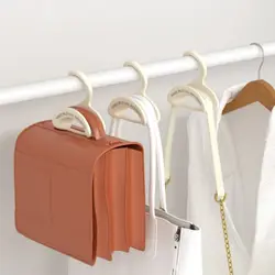 Multifunctional Wardrobe Handbag Organizer Hanger Hook Durable Over Closet Rod Hanging Storage Rack For Hat Scarves Shawls Tie