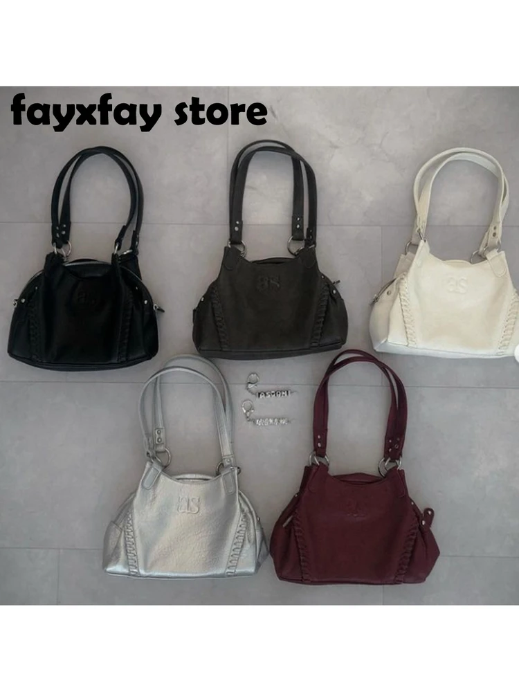 

Large Capaci Leather Surface Motorcycle Bag Underarm Traveling Bag Blogger Sle Handbag Casual Pillow ape PU Leather