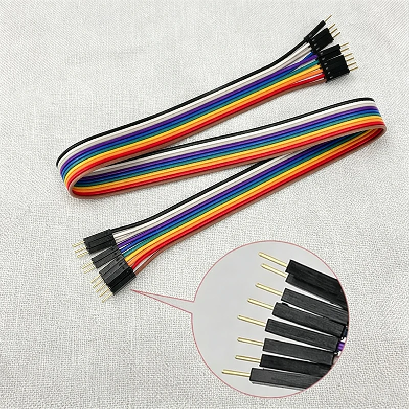 1PC 10Pin 2.54 Spacing Color Ribbon Cable Male to Male Female to Female Male to Female 20cm30cm50cm80cm100cm For Electronic DIY