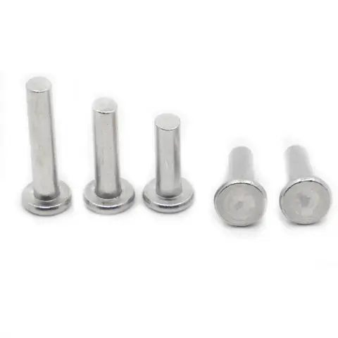 M2 M3 M4 M5 M6 M8 Aluminium Solid Rivets AL Knock Flat Head Rivet GB109