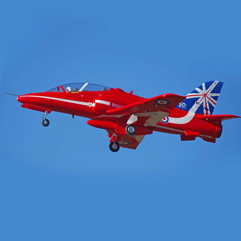 FMS 80mm Ducted Fan EDF Jet Bae Hawk Red Arrow 6CH with Flaps Retracts Reflex Gyro PNP Hobby Model Plane RC AirplaneAircraft