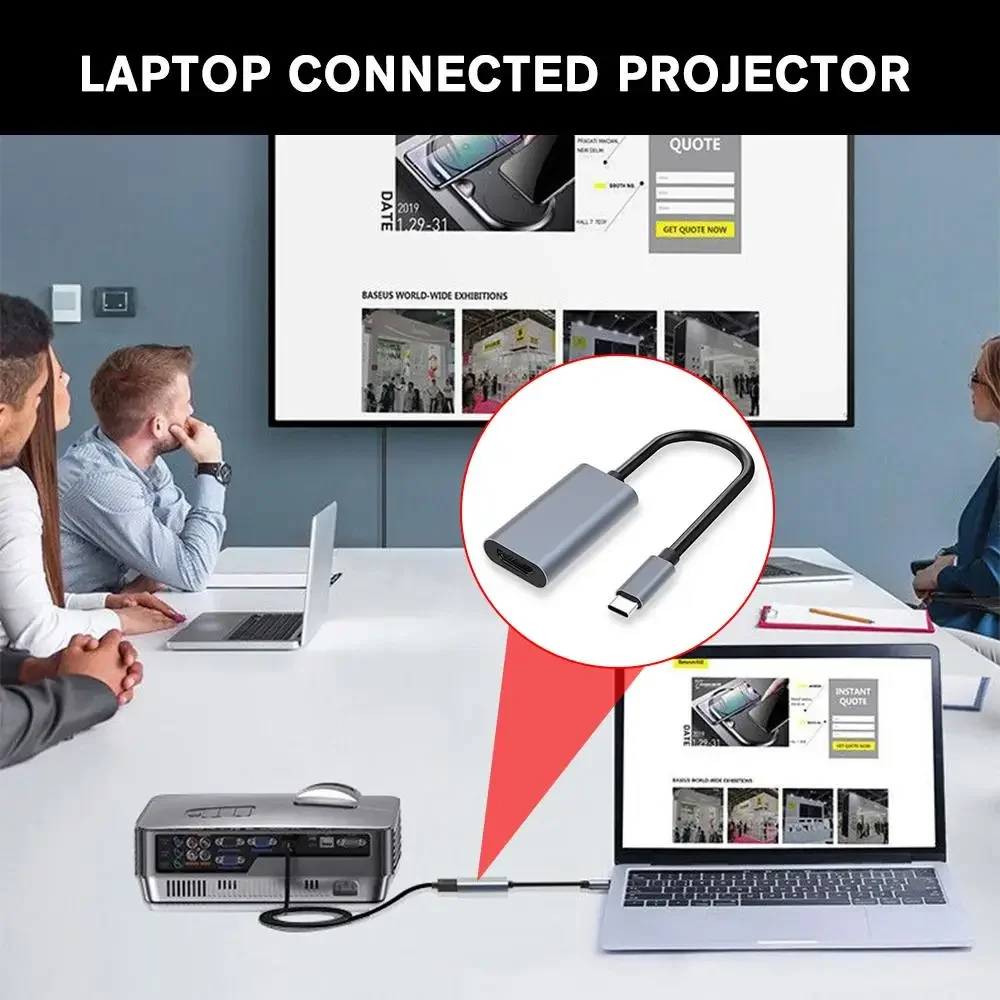 USB C HUB 4K 30Hz tipo C a HDMI 2,0 PD 100W adaptador para Macbook IPad Pro Air M2 M1 Sumsang accesorios de PC