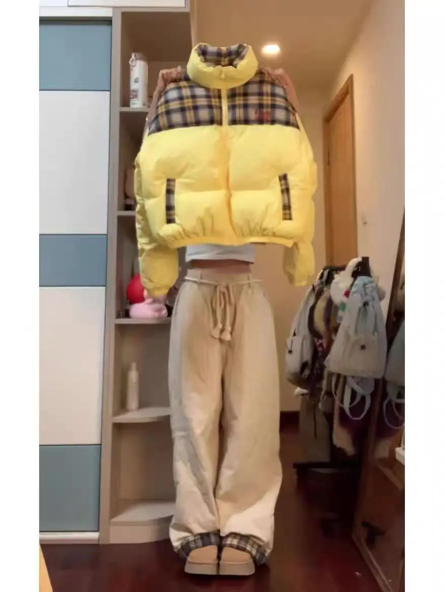 

Puffer Parkas Womens Long Coats For Women Single Button Coat Wind Resistant Sleeves Ruched Gold Medium Thread Feminino All Match