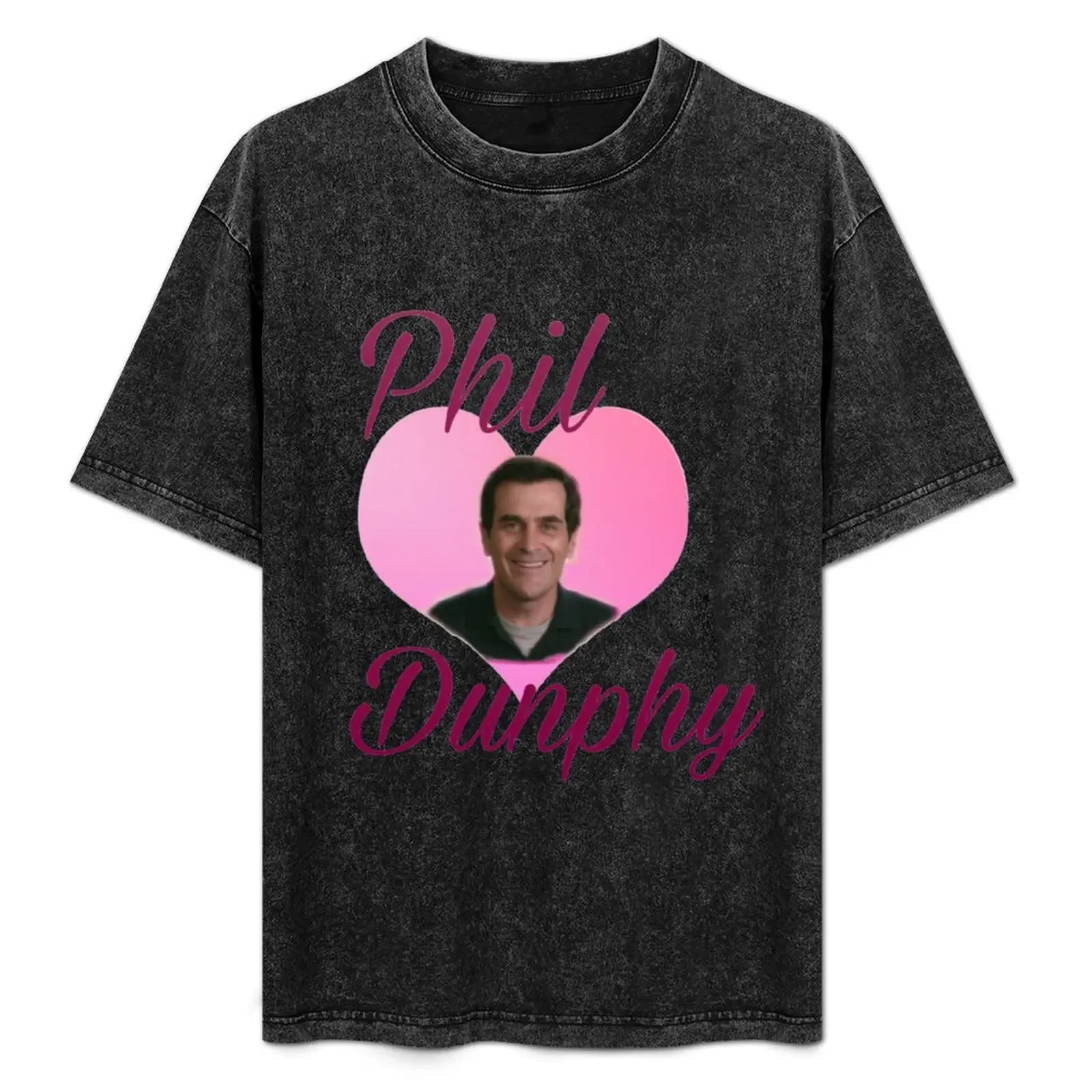 

Modern Family Phil Dunphy heart meme T-Shirt rapper graphic tees street wear shirts graphic mens t shirts casual stylish