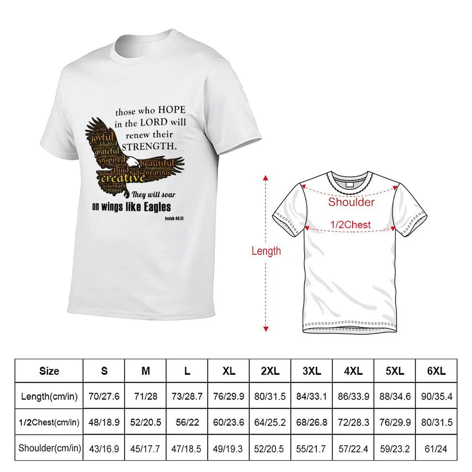Hope in the Lord, Soar Like Eagles T-Shirt custom t shirt blacks luxury clothes men