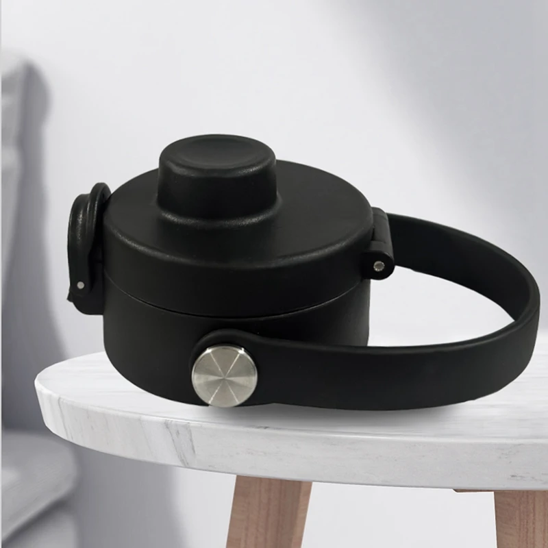 Botol air olahraga tutup pengganti untuk Hydroflask mulut lebar 12/16/18/20/32/40/64 Oz, dengan pegangan, kunci tombol