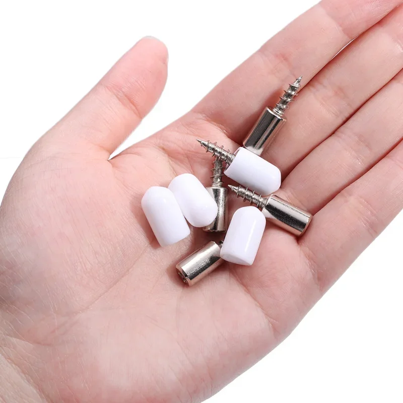 12Set Cross Self-tapping Screw with Rubber Sleeve Laminate Support Homemade Wardrobe Cabinet Glass Hard Nonslip Partition Nail image 2