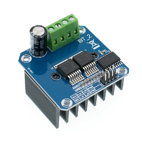 High Power Smart Car Motor Driver Module BTS7960 43A Current Limit Control Semiconductor Cooling Driver Board