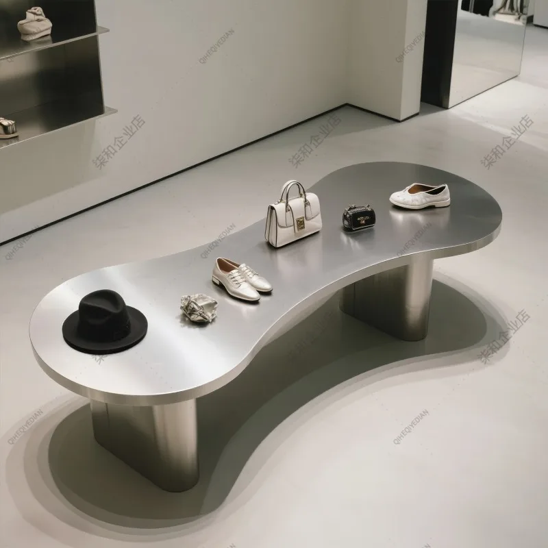 Clothing store Stainless steel Nakajima display stand Floor-to-ceiling water table Computer office dressing and manicure table
