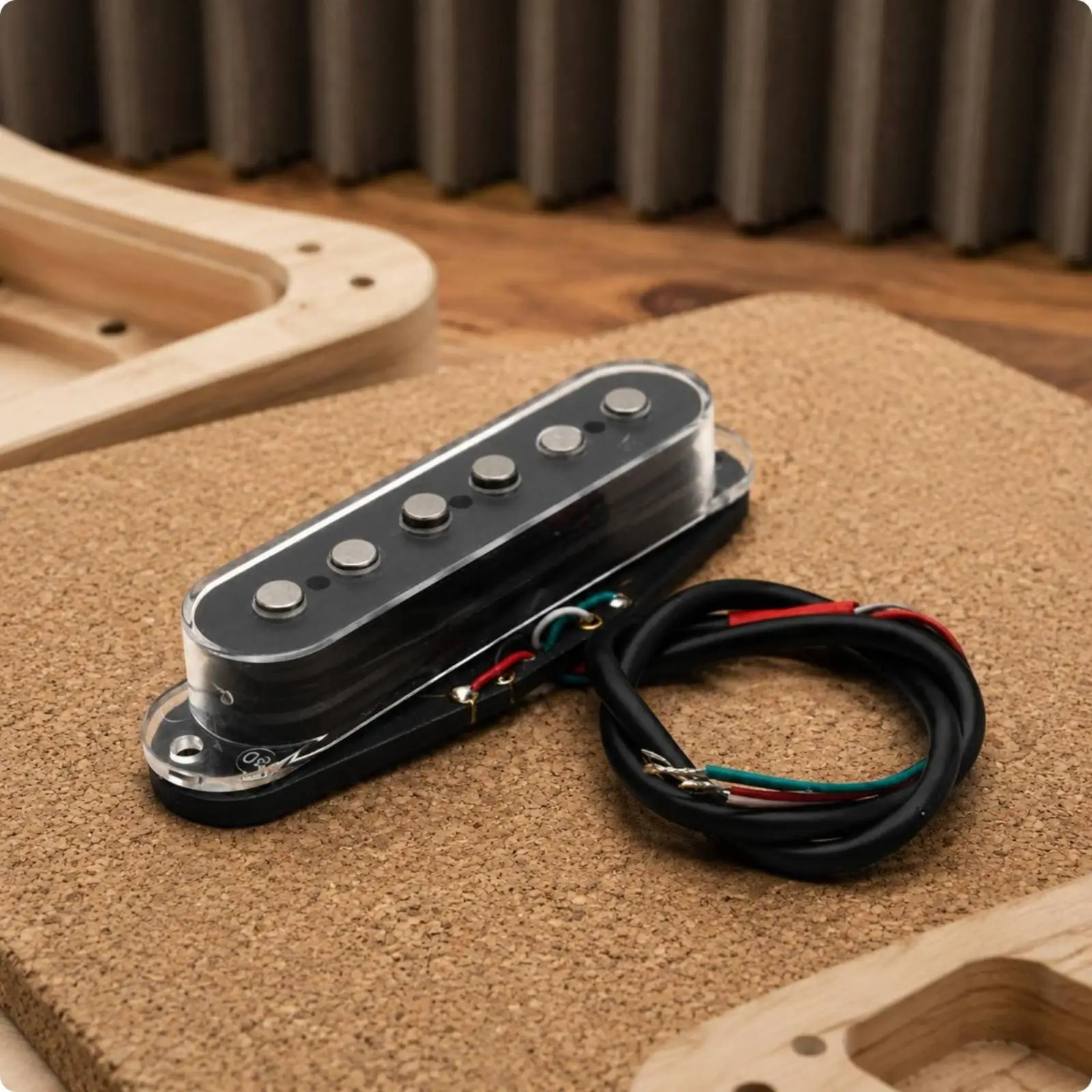 Guitar Pickup Stacked Coil Noise Filter Four Conductor Wire Pickup Element for Electric Guitar Home Studio Live