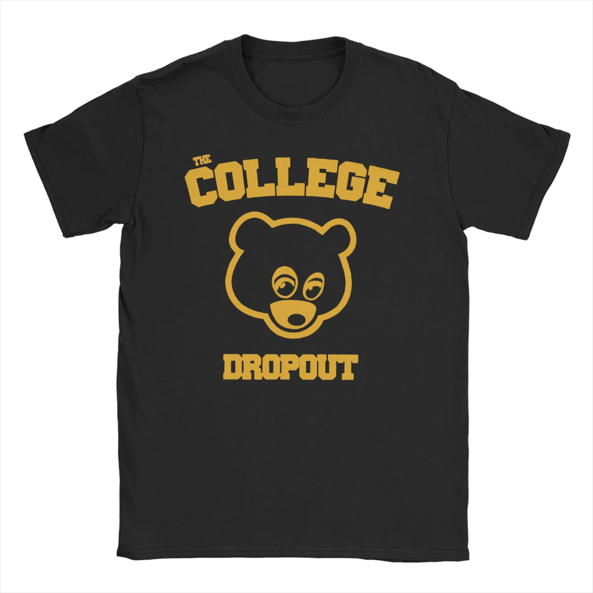 Men Women College Dropout T Shirt Kanye West Music Cotton Clothes Short Sleeve Round Neck Tee Shirt Birthday Gift T-Shirts
