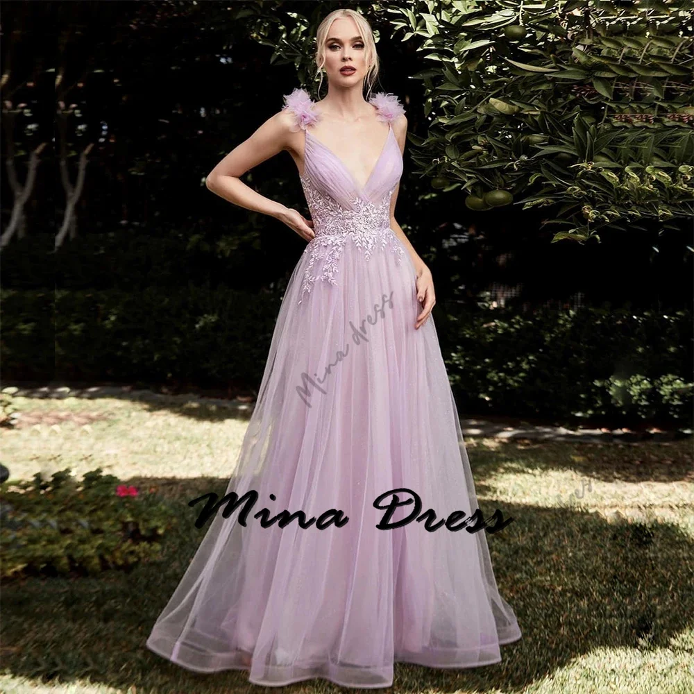 Mina Customized Backless Party Dress for Wedding Dresses Sleeveless Luxury Dresses Women 2024 Feather Elegant Chic Dress Es Prom