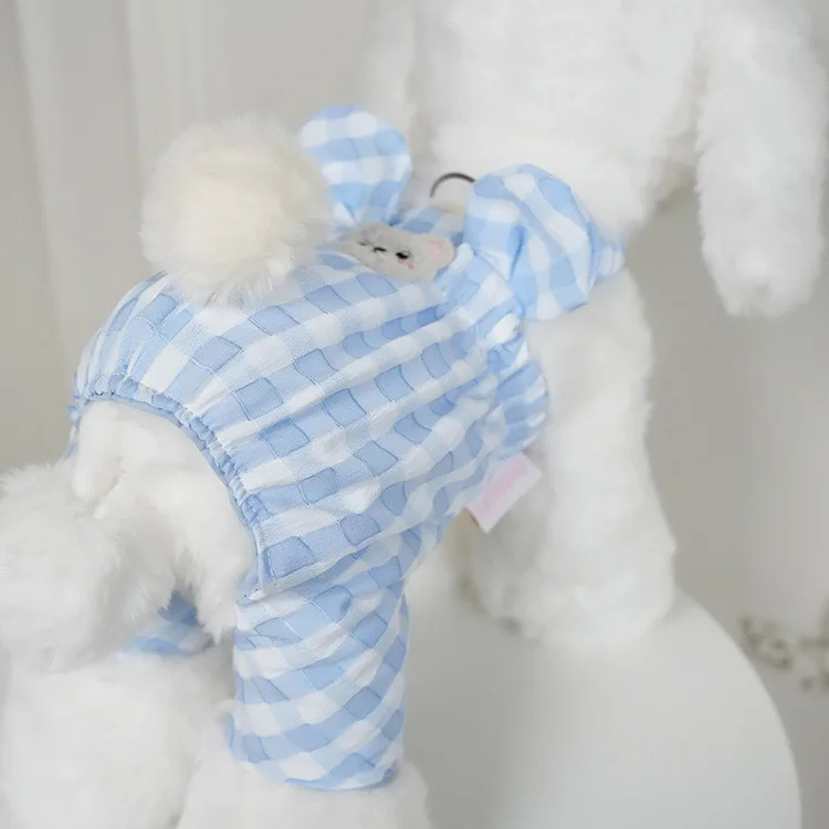 ملابس ربيعية للحيوانات الأليفة، ملابس متقلب بأربعة أرجل، ملابس بذلة للقطط والكلاب، ملابس بيجامة للجرو