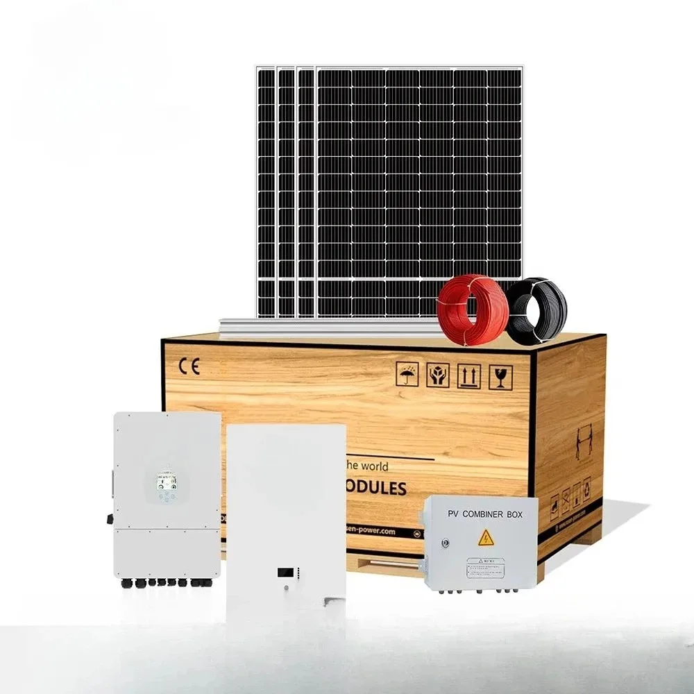 Solar Systems Complete Kit Home Solar 10kw Battery Hybrid Power Invert Panel System for Home