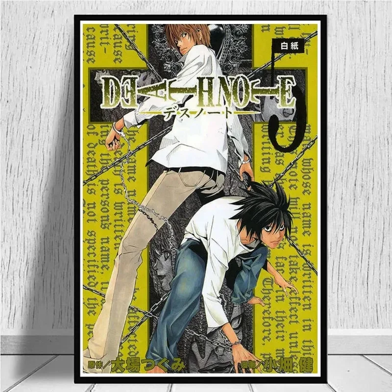 HD Classic Japanese Anime Death Note Family Canvas Painting Retro Style Posters and Prints Wall Art Picture for Room Home Decor