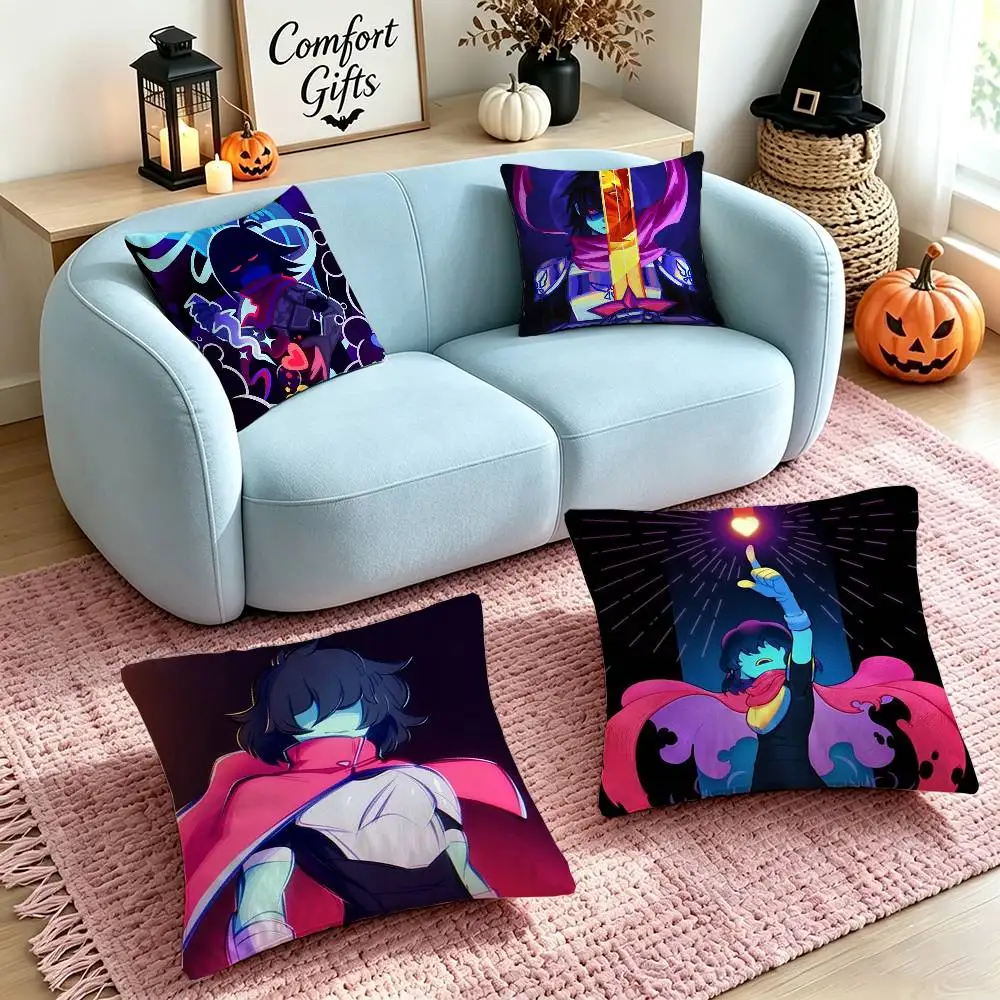 D-DeltaruneS Kris Pillow Case Square Double-Sided Sofa Cushion Cover Bedroom Bedside Pillow