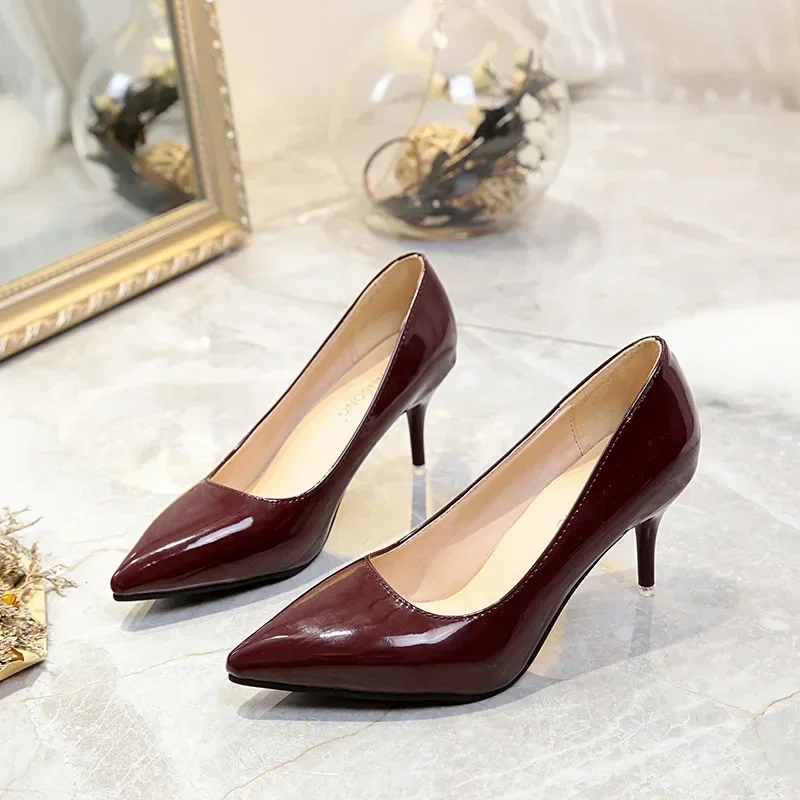 7cm Thin Heels Pumps Women Stiletto-heel Dress Women Shoes Wedding Official Leisure Shoes Plus Big Size 49 50