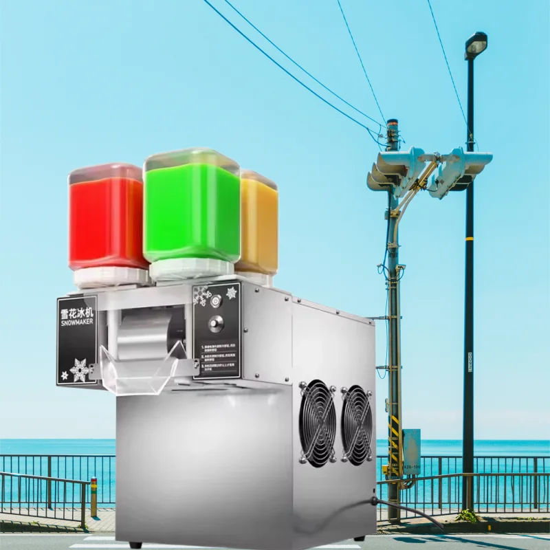 

4 Flavors Electric Milk Snow Ice Machine Korean Bingsu Snowflake Ice Making Machine