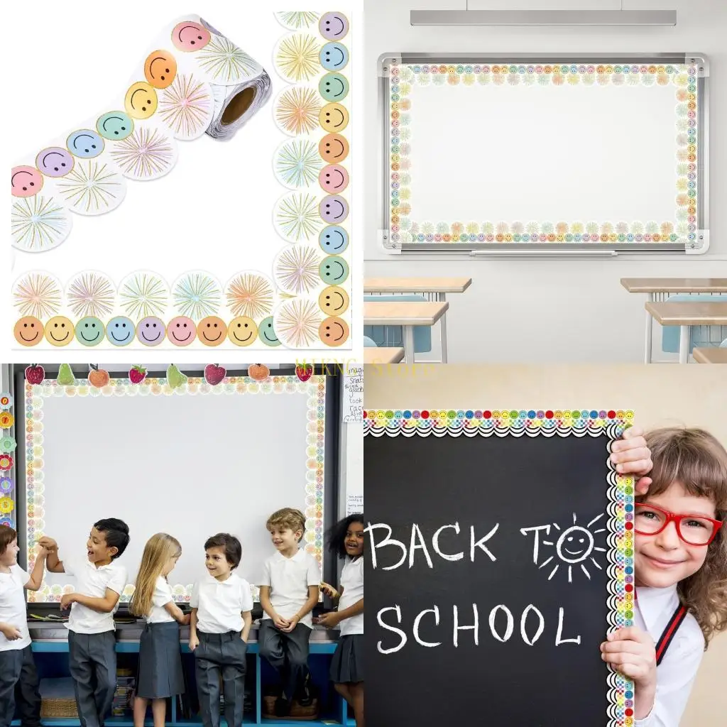 Pegatina pared del borde sonriente 32.88 para pizarra del tablero aviso Decoración del tablero del borde del
