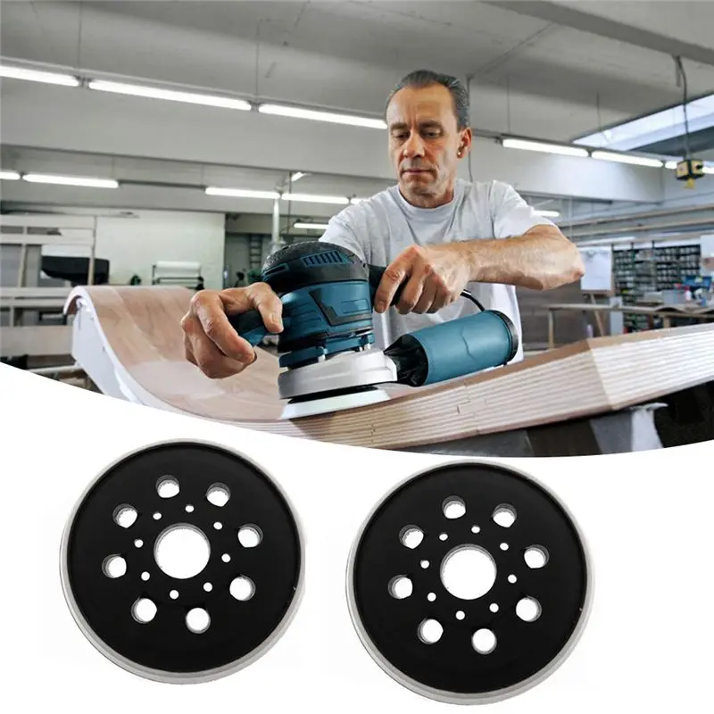 B03C-2 Piece Hook & Loop Replacement Sander Pad 5 Inch 8 Hole For ROS10 ROS20 ROS20VS ROS20VSC Track Sander