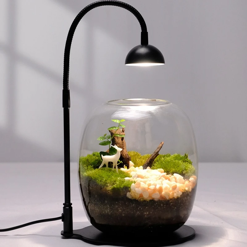 ضوء نمو قابل لإعادة الشحن للنباتات، الطيف الكامل مع مؤقت ذكي لمرابي الطحلب الداخلية