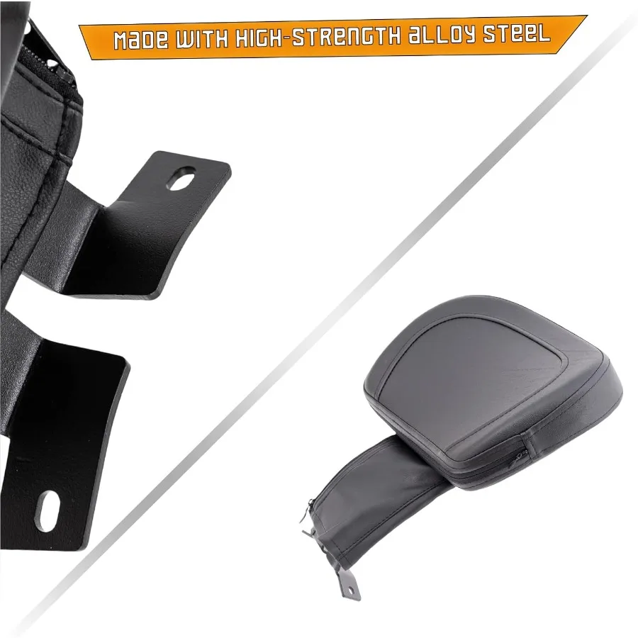 مسند ظهر للسائق قابل للتعديل لدراجة Harley Fatboy Heritage Softail Classic FLSTC 072020 مع تصميم NodStudded باللون الأسود f #4