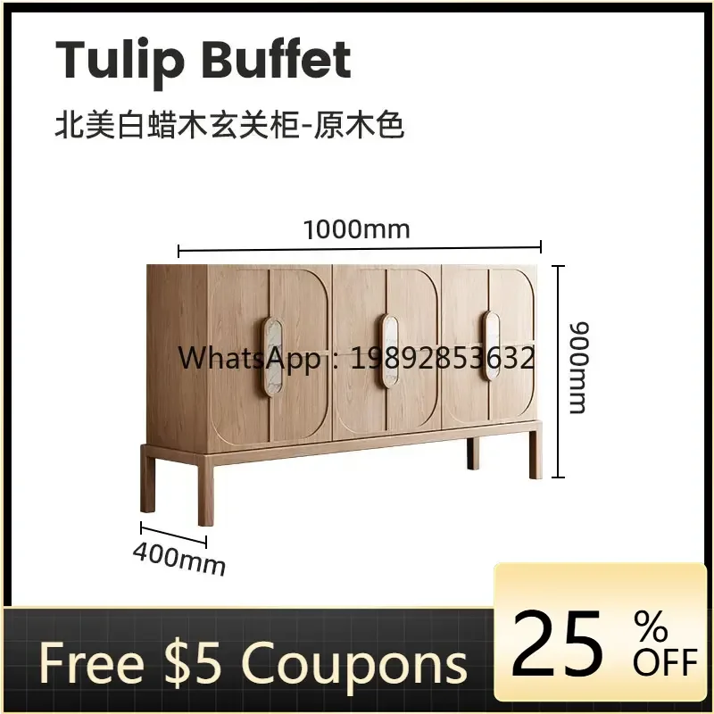 

GZ solid wood log wind dining side cabinet tea cabinet modern simple entrance cabinet decorative