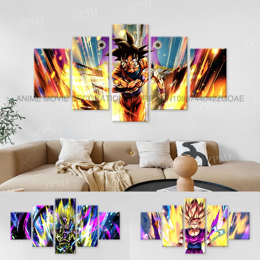 Dragon Ball Son Goku personaje de Anime pintura Interior arte de pared HD impreso póster lienzo decoración del hogar imagen para sala de estar