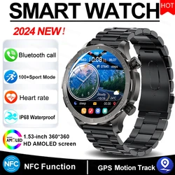 2024 neu für Xiaomi robuste militärische Smartwatch Männer GPS HD Amoled Bildschirm Herzfrequenz Bluetooth Anruf wasserdichte Outdoor-Smartwatch