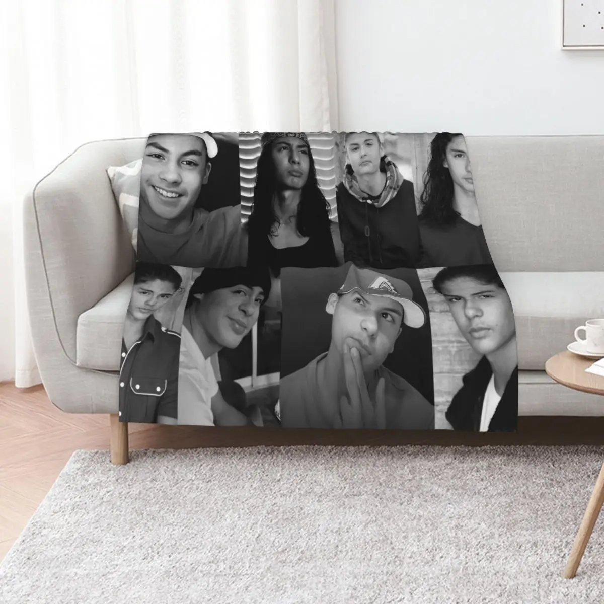 

Miguel Cazarez Mora Black And White Collage Throw Blanket Single warm for winter manga Decorative Sofa Blankets