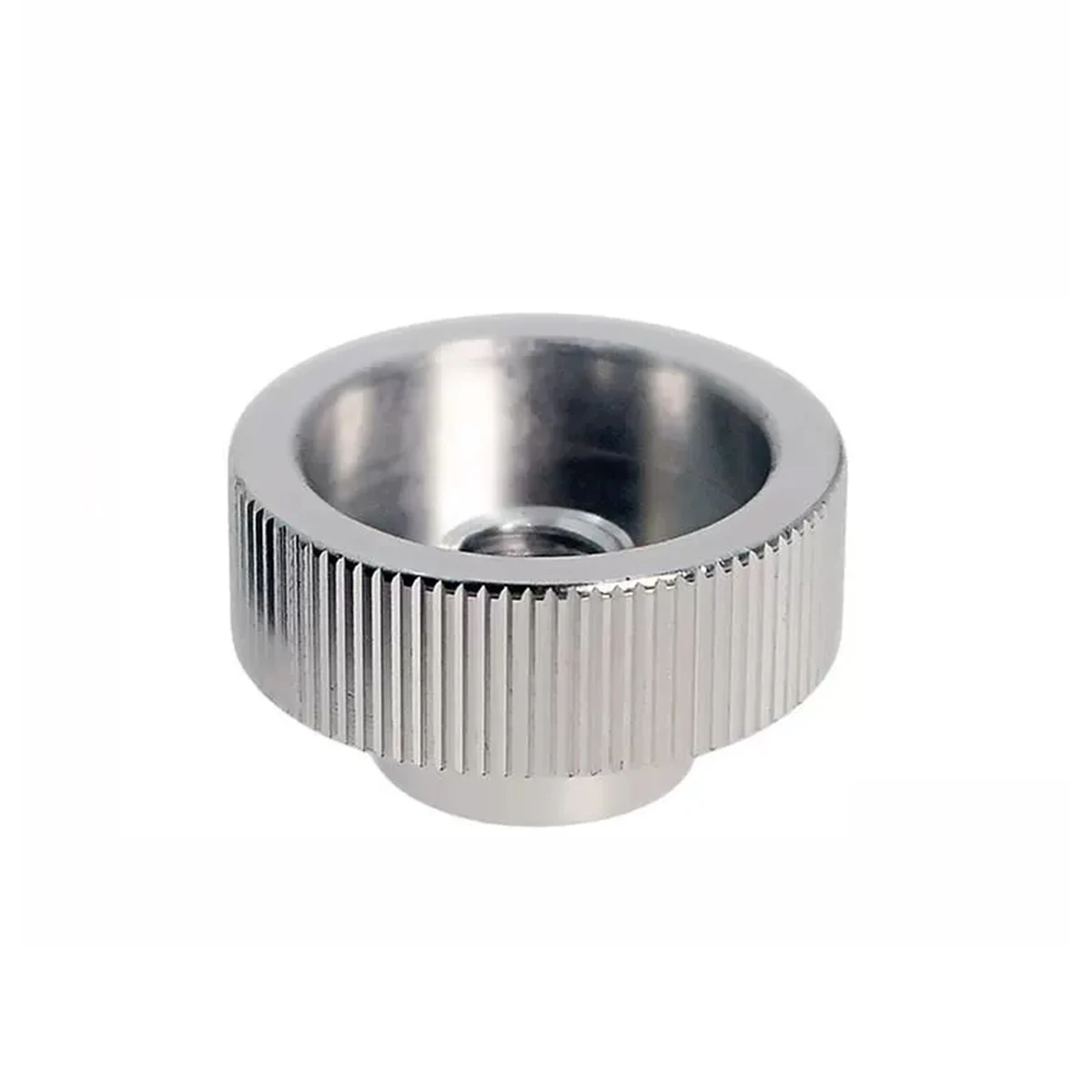 Black / Silver Aluminum Alloy Concave Through Hole Hand Twisted Knurled Nut M4M5M6M8M10