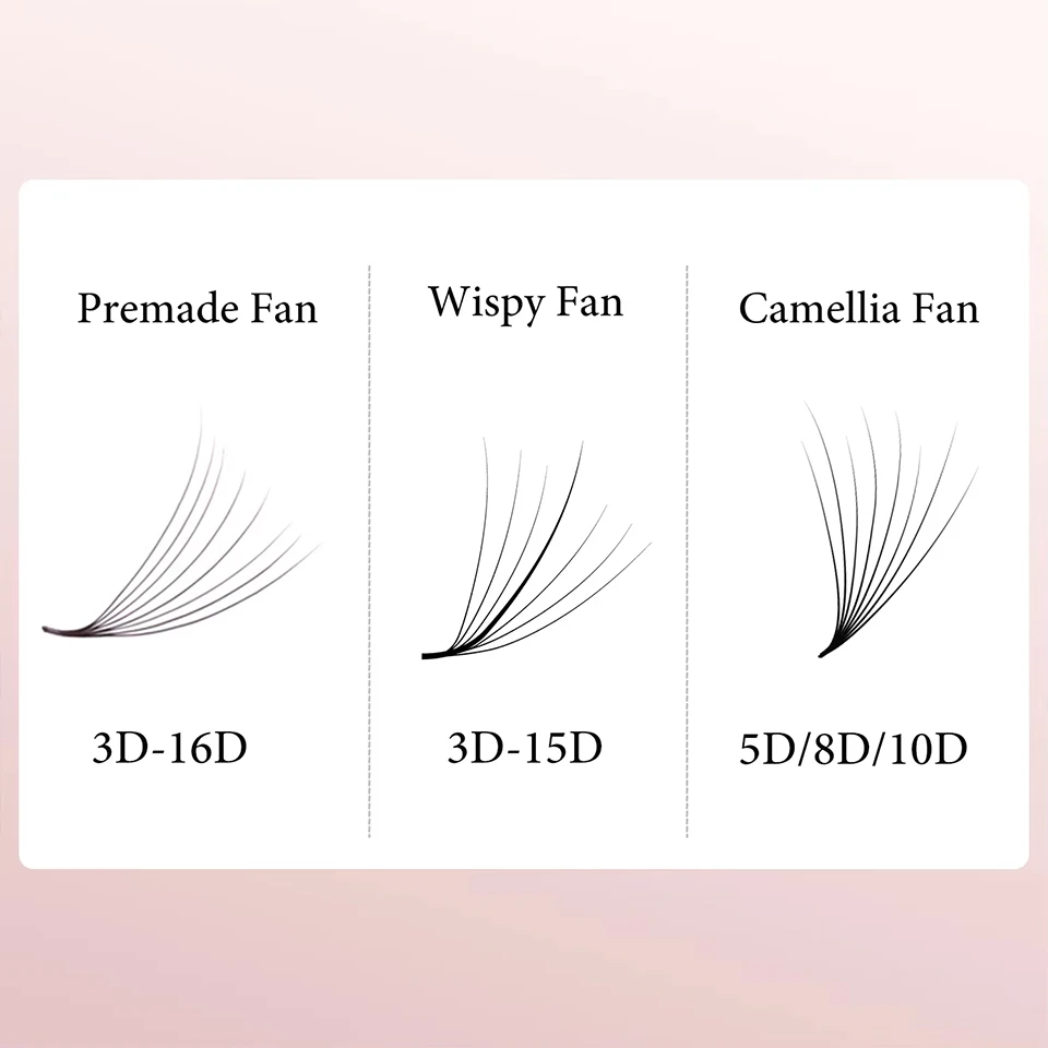 5D 8D 10D Camellia Premade Fans Russian Volume Fan Eyelash Extension Faux Mink Lashes Natural Soft Blooming Multi-length Lashes