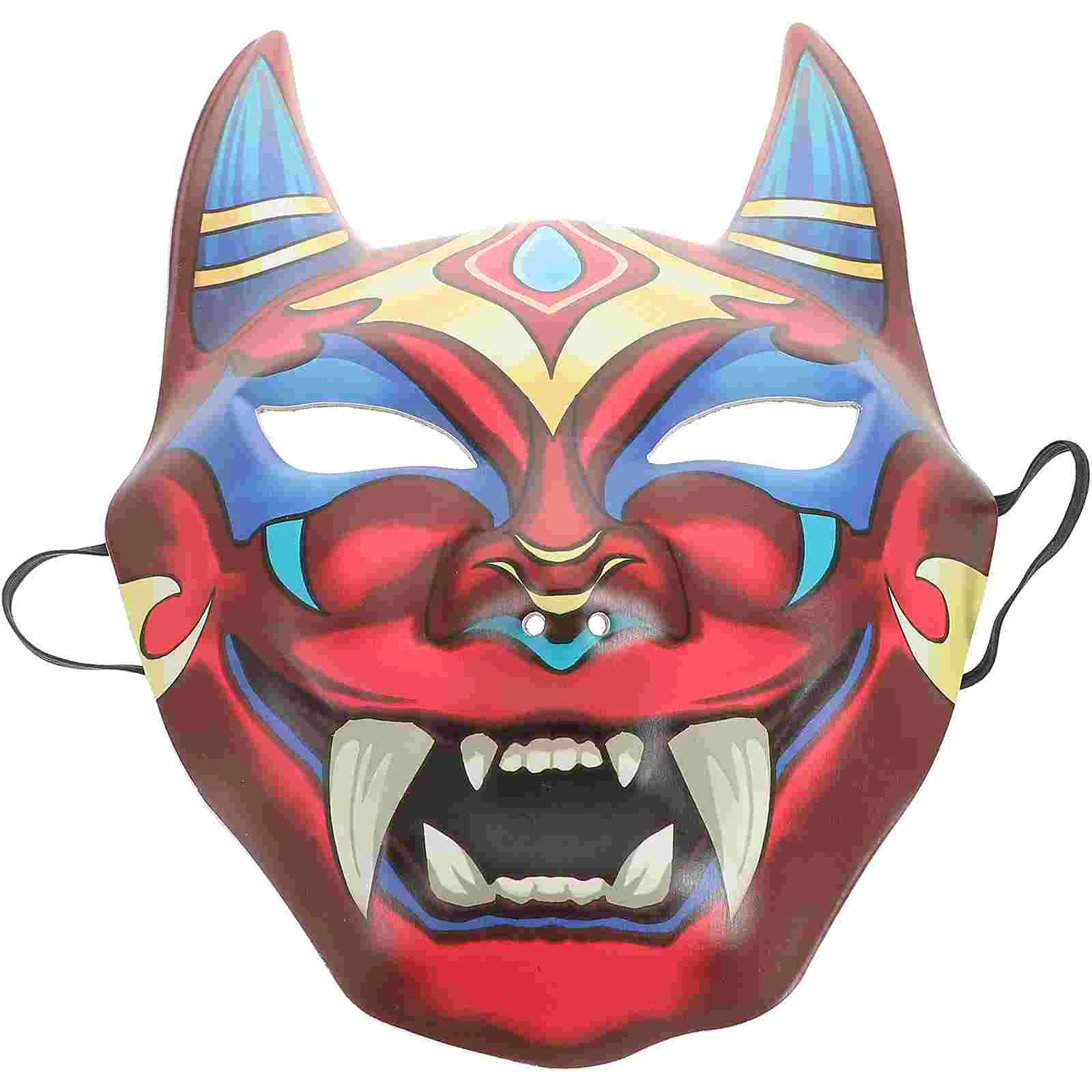 Japanese Ghost Mask Makeup Party Masks Used Festival Halloween Drama Reusable Japanese-style Ugly Cosplay
