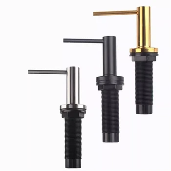 스테인리스 스틸 싱크대 비누 디펜서, 내장 디자인, 주방 액체 비누 디펜서 펌프 헤드, 핸드 프레스 세제 디펜서, 블랙