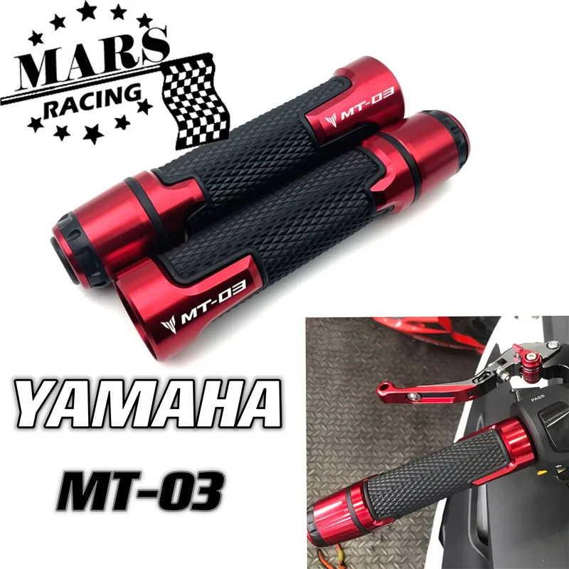

Для YAMAHA NEW MT-03 MT03 mt03 аксессуары для мотоциклов 22 мм резиновые гелевые ручки для руля MT03 логотип