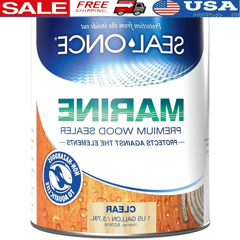 

Marine Waterproof Wood Sealer Premium Sealant Waterproof Outdoor Deck Stain UV Stable Clear Protection Boats Furniture Docks